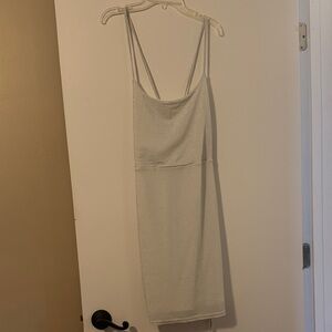 Elegant Backless White Dress